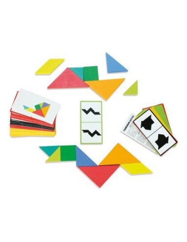 Tangram Battle Vilac – Jeu de logique et rapidité avec 100 cartes
