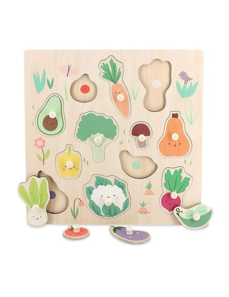 Puzzle Légumes du jardin – Jouet en bois éducatif