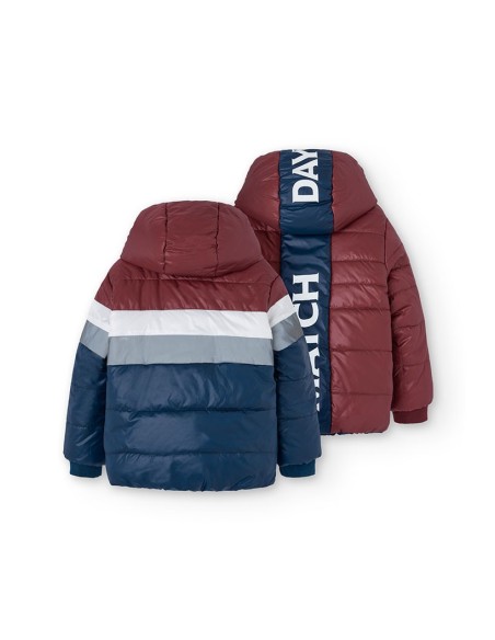 Parka réversible en toile technique pour garçon 4 ans
