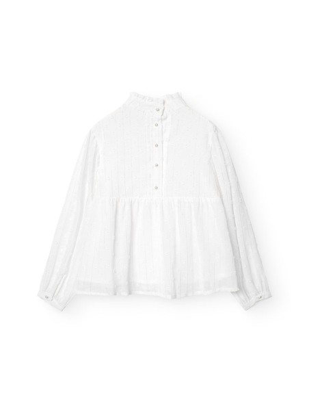 Blouse gaza plumeti pour fille - boboli