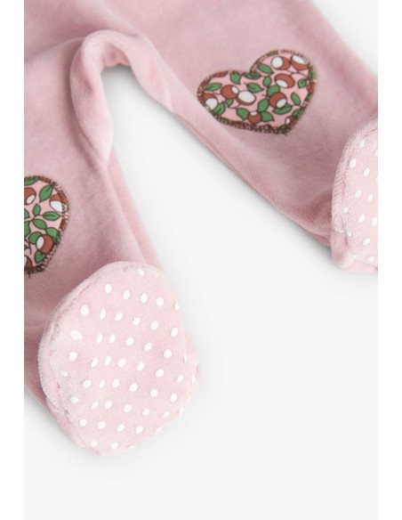 Grenouillere en velours pour bébé fille -Boboli