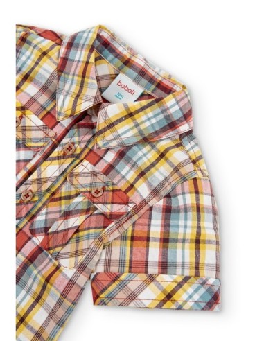 Chemine en popelin carreaux bébé garçon 6 mois - Boboli