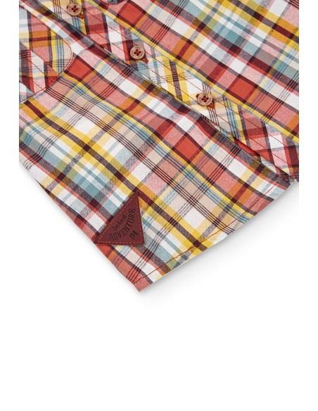 Chemine en popelin carreaux bébé garçon 6 mois - Boboli