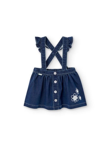 Jupe jeans maille bébé fille  12 mois - Boboli