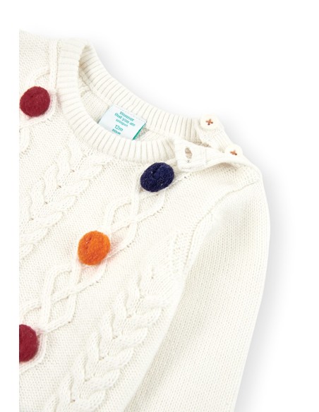 Pull pour bebe fille Pompom 9 mois - Boboli