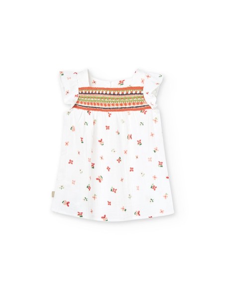 Robe gaze de coton fleurs bébé fille  12 mois - Boboli