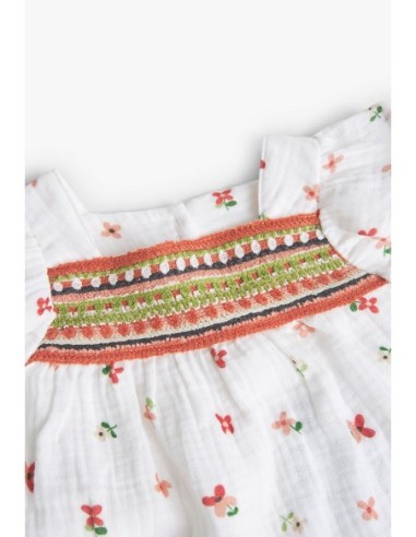 Robe gaze de coton fleurs bébé fille  12 mois - Boboli