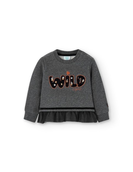 Sweat en molleton wild bebe fille  6 mois - Boboli