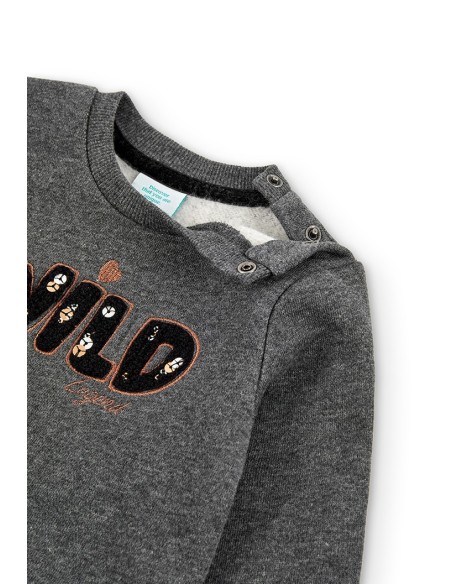 Sweat en molleton wild bebe fille  6 mois - Boboli