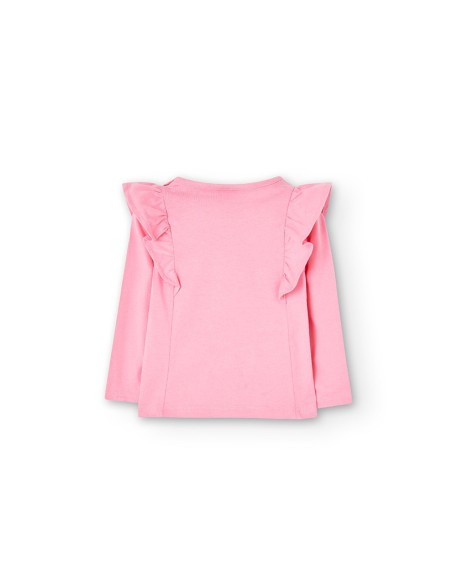 T shirt manches rose bébé fille  12 mois - Boboli