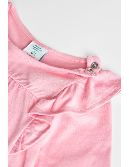 T shirt manches rose bébé fille  12 mois - Boboli