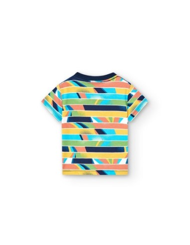 T shirt Rayures coloré bébé garçon  6 mois