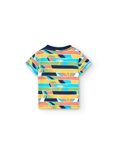 T shirt Rayures coloré bébé garçon  6 mois