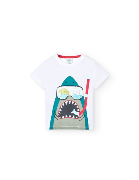 T shirt requin sequin  6 mois - Boboli