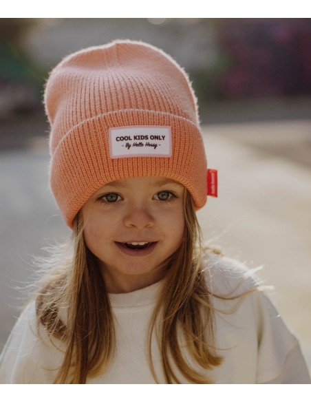 BONNET POP POP APRICOT ROSE 2-5 ANS