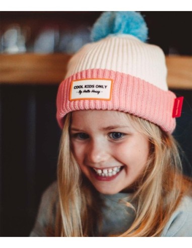 BONNET COLOR BLOCK COLOR BLOCK PINK ICE BLANC/ROSE/BLEU 6 ANS