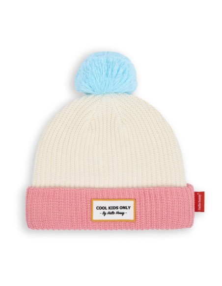 BONNET COLOR BLOCK COLOR BLOCK PINK ICE BLANC/ROSE/BLEU 9-18 MOIS