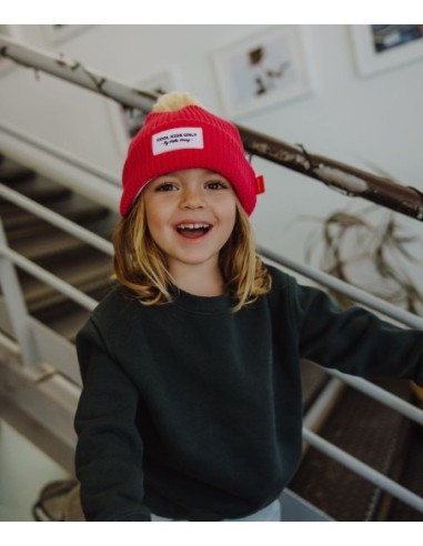 BONNET COLOR BLOCK COLOR BLOCK FRAMBOISE FRAMBOISE/CREME 2-5 ANS