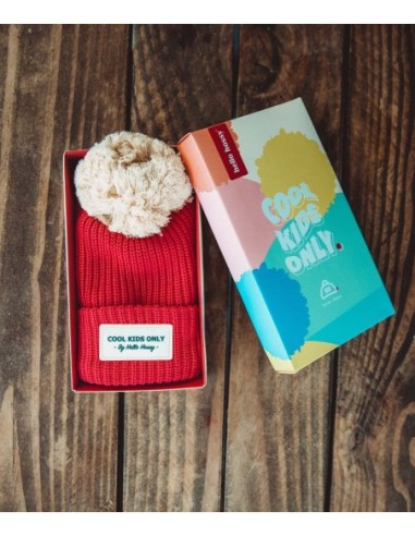 BONNET COLOR BLOCK COLOR BLOCK FRAMBOISE FRAMBOISE/CREME 2-5 ANS