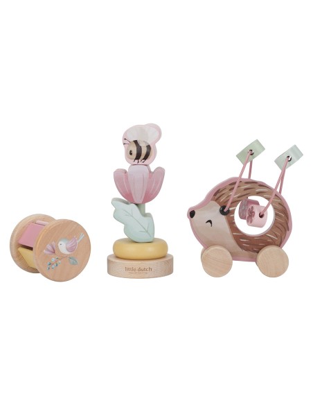 Coffret 3 Jouets en Bois –Fairy garden – Little Dutch | Cadeau de Naissance Bébé 12 Mois