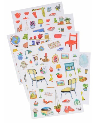 Cahier Coloriage / sticker La grande famille